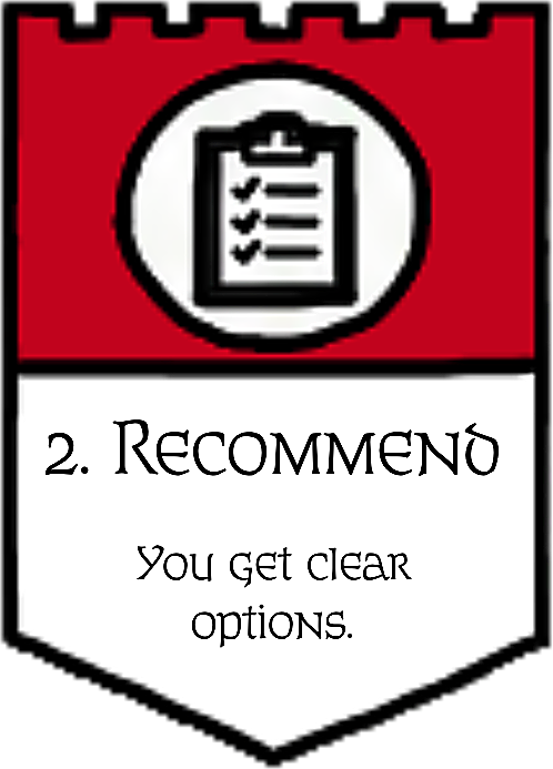 2. Recommend — you get clear options.